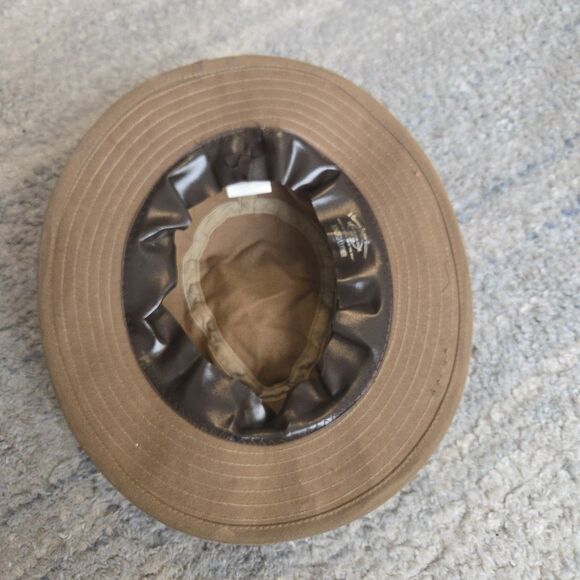 Vintage Filson Tin Cloth Packer Hat Mens XL Waxed Canvas Leather band USA - Picture 4 of 6